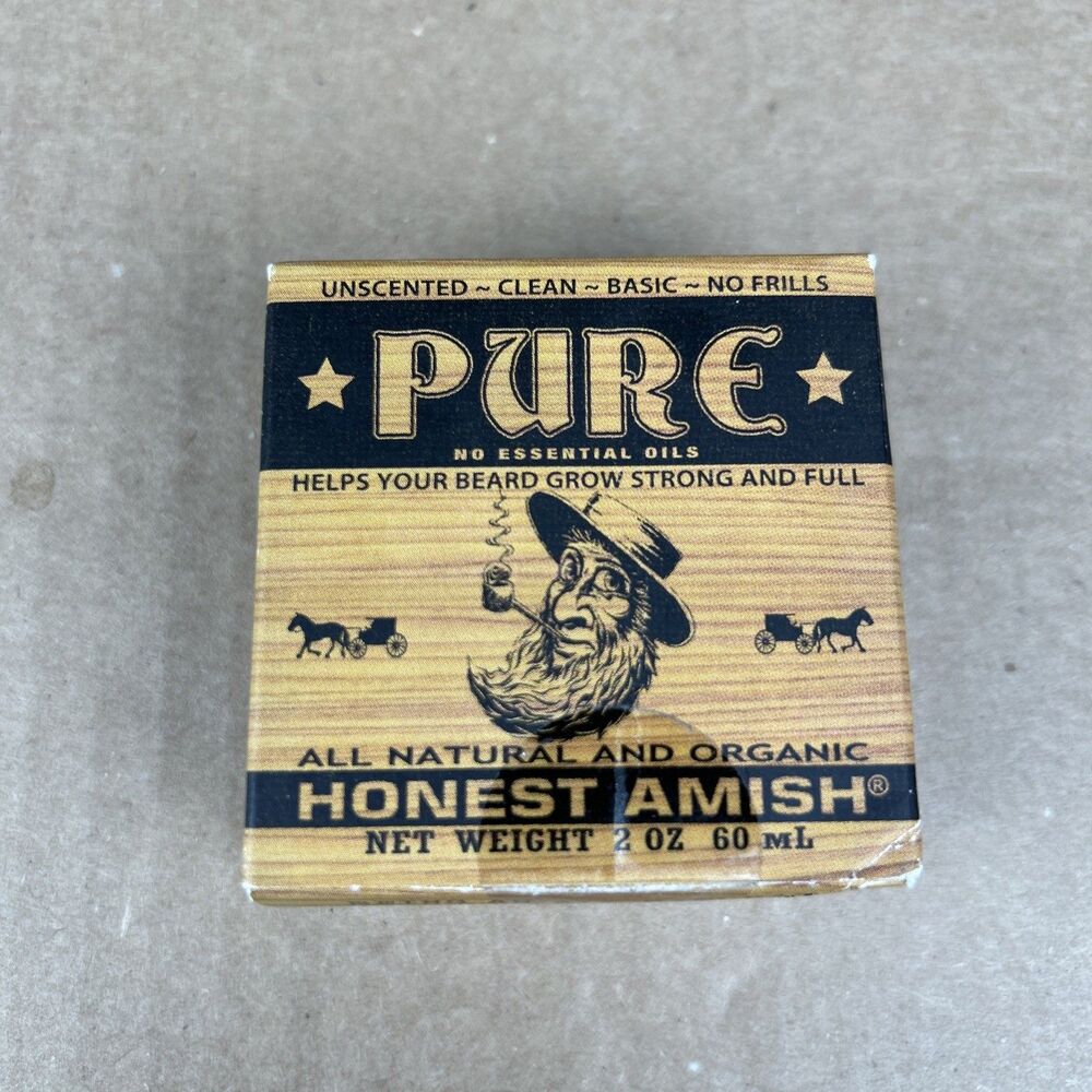 Honest Amish PURE unscented Beard Balm